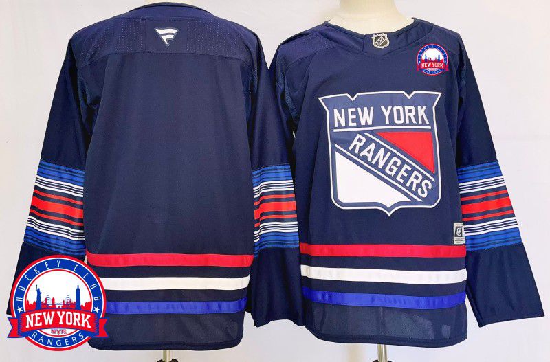 Men New York Rangers Blank Blue Fanatics 2025 NHL Jersey style 5